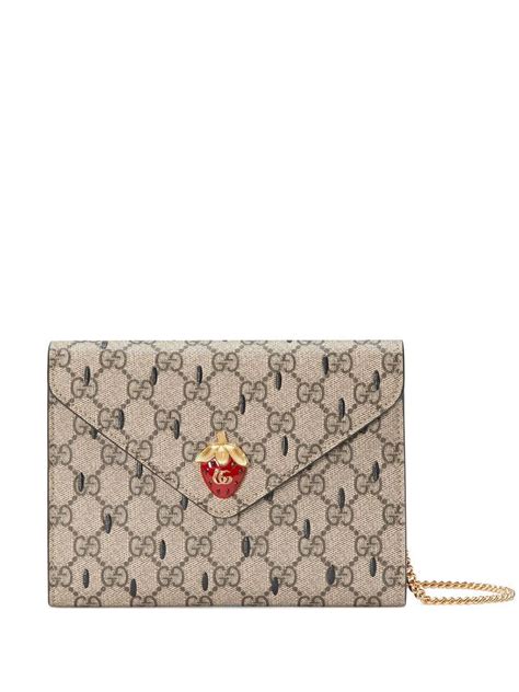 gucci strawberry cherry wallet|Gucci wallet woman price.